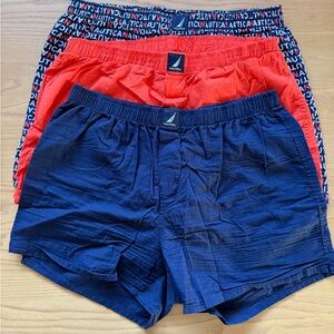 Nautica Men's Boxers in Navy and Red